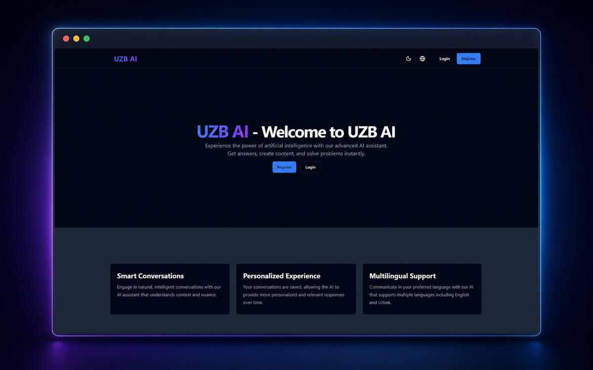 UZB AI project interface